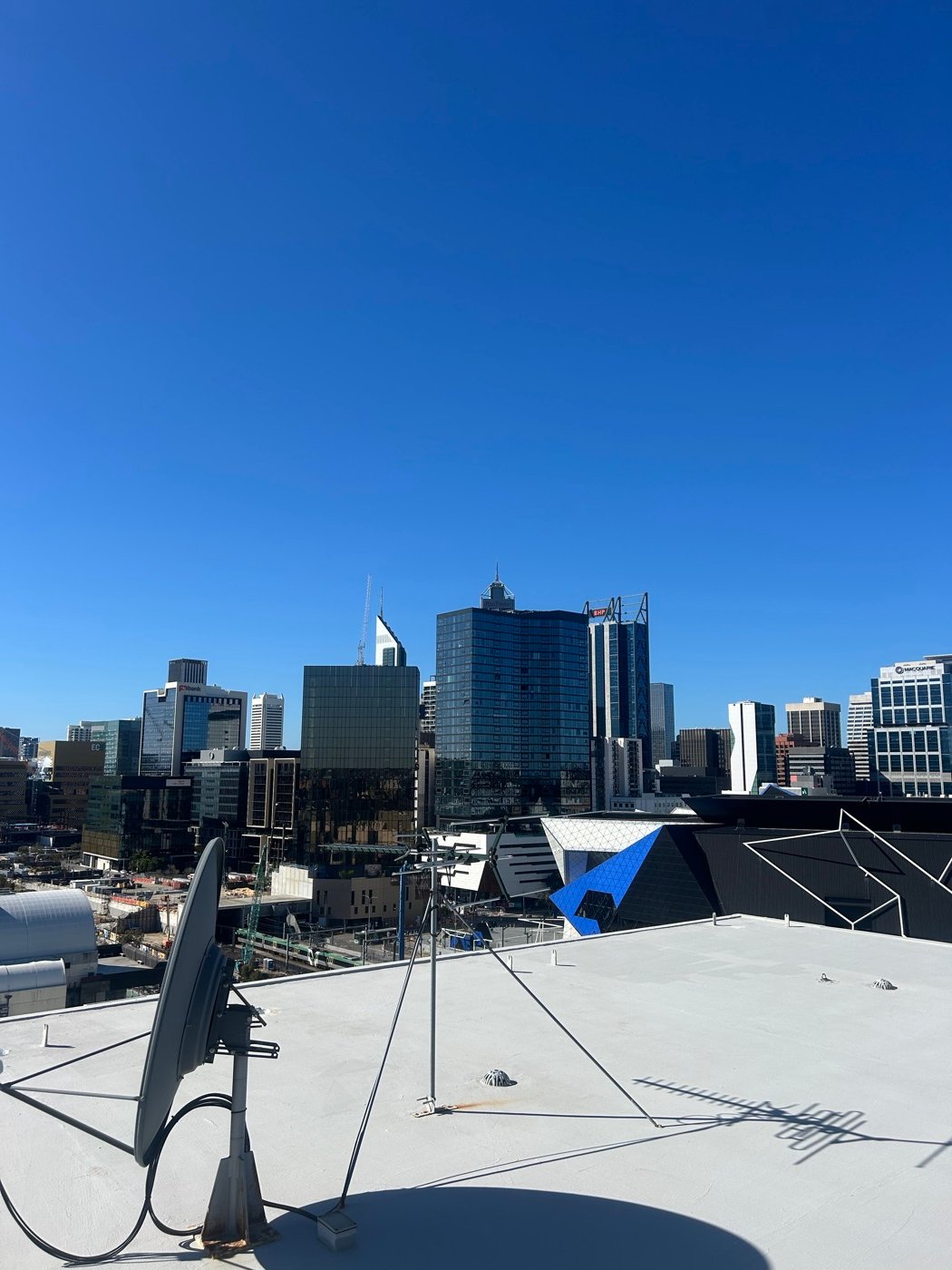 Perth city from a roof