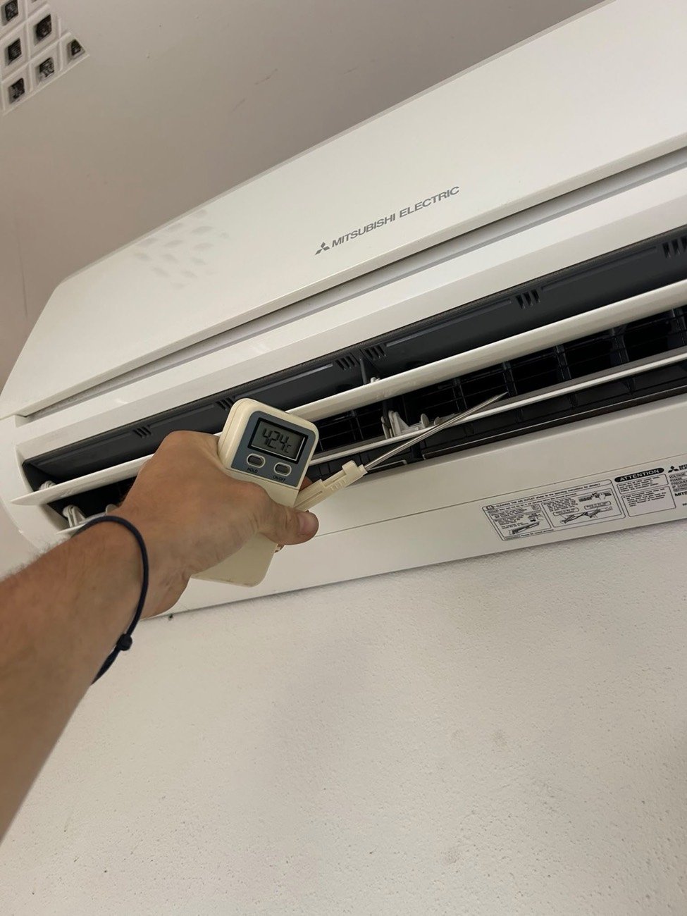 Split system air conditioner cleaning in a Perth home